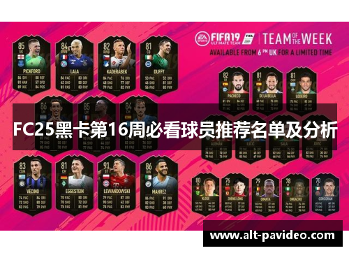 FC25黑卡第16周必看球员推荐名单及分析
