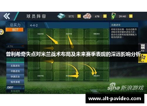 普利希奇失点对米兰战术布局及未来赛季表现的深远影响分析