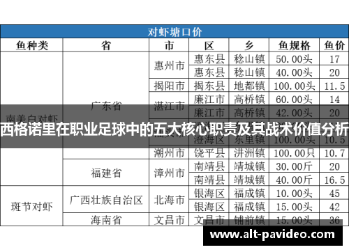 西格诺里在职业足球中的五大核心职责及其战术价值分析