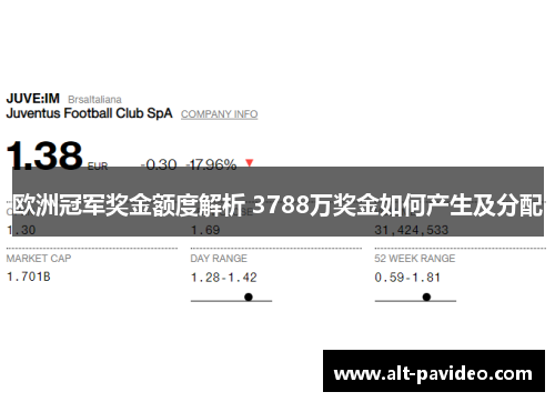欧洲冠军奖金额度解析 3788万奖金如何产生及分配